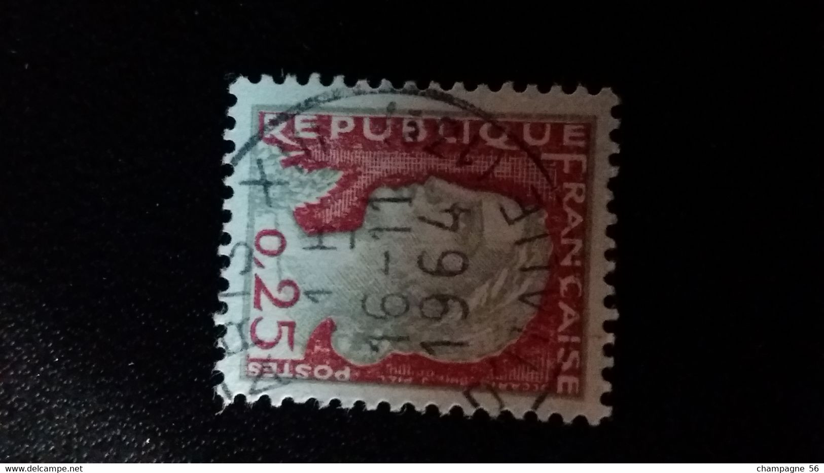 1960 N° 1263 N  OBLITERE  PARIS 16.11.1664 COULEUR DEFECTEUSE  ( SCANNE 3 PAS A VENDRE - Usati