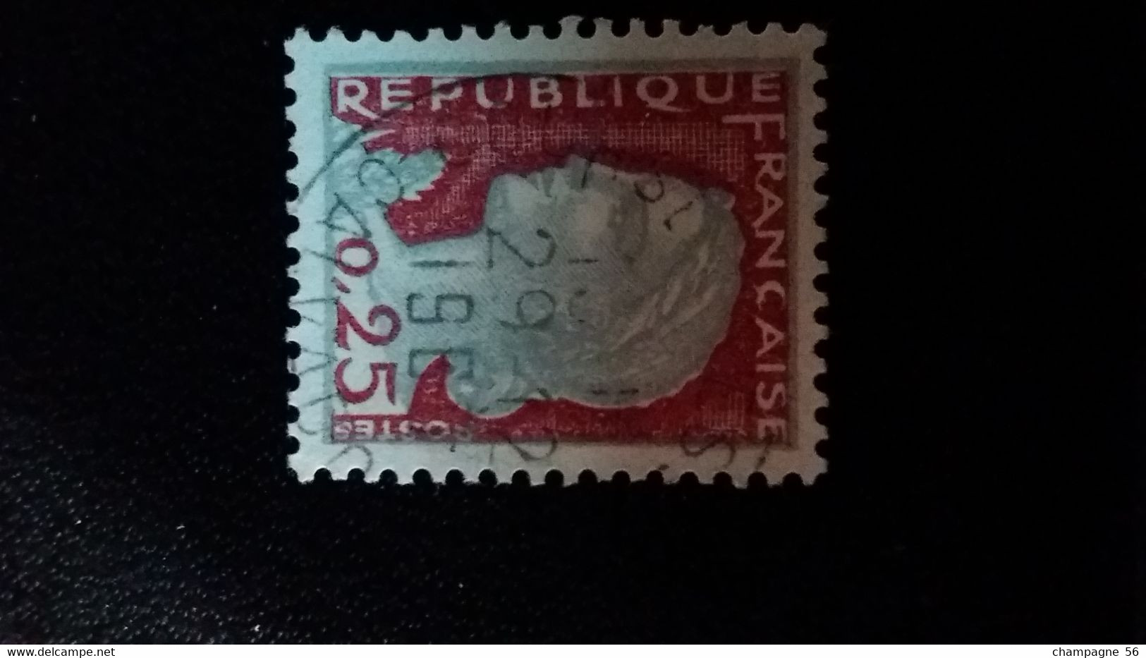 1960 N° 1263 N  OBLITERE  CALVADO 29.12.1964  COULEUR DEFECTEUSE  ( SCANNE 3 PAS A VENDRE - Used Stamps