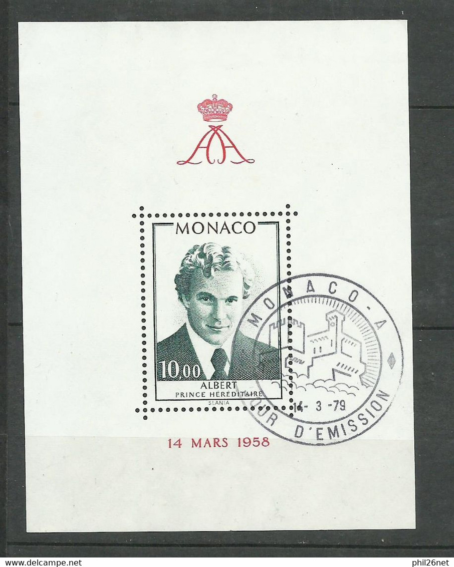 Monaco Bloc N° 16 Prince Albert   Oblitéré Premier Jour  Monaco 14 /03/1979     B/TB     Voir Scans  Soldé ! ! ! - Used Stamps