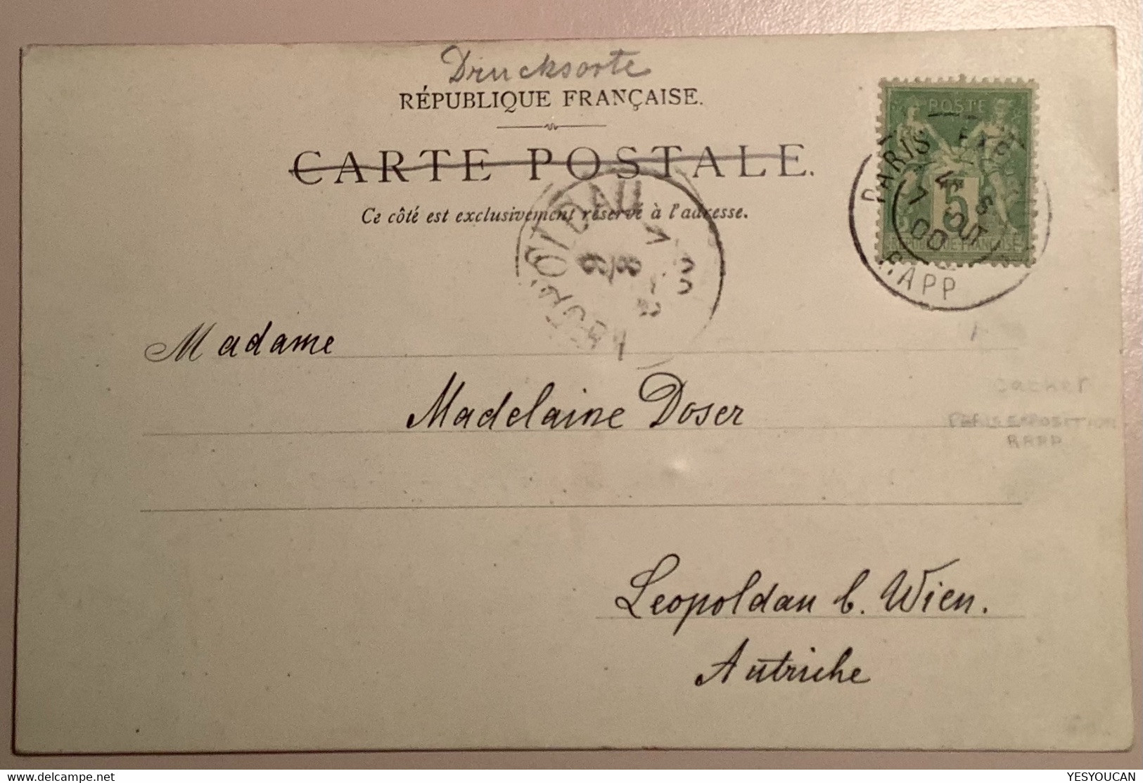 JEUX OLYMPIQUES: "PARIS EXPOSITION RAPP 7 AOUT 1900"=TIR OLYMPIQUE À VINCENNES (Olympic Games Shooting Sage - Sommer 1900: Paris