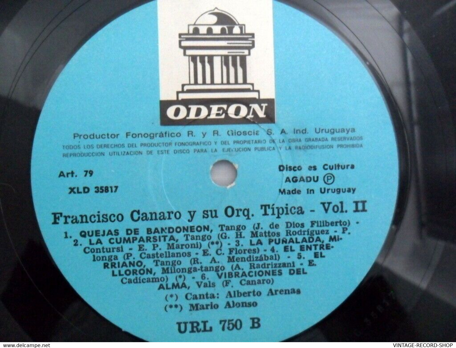 FRANCISCO CANARO Y SU ORQUESTA TIPICA VOL.II CANTA ALBERTO ARENAS-ALONSO URUGUAY - World Music