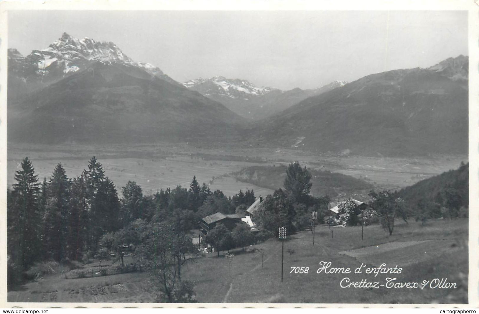 Switzerland Postcard Home D'enfants Crettaz Cavex Ollon 1952 - Le Crêt