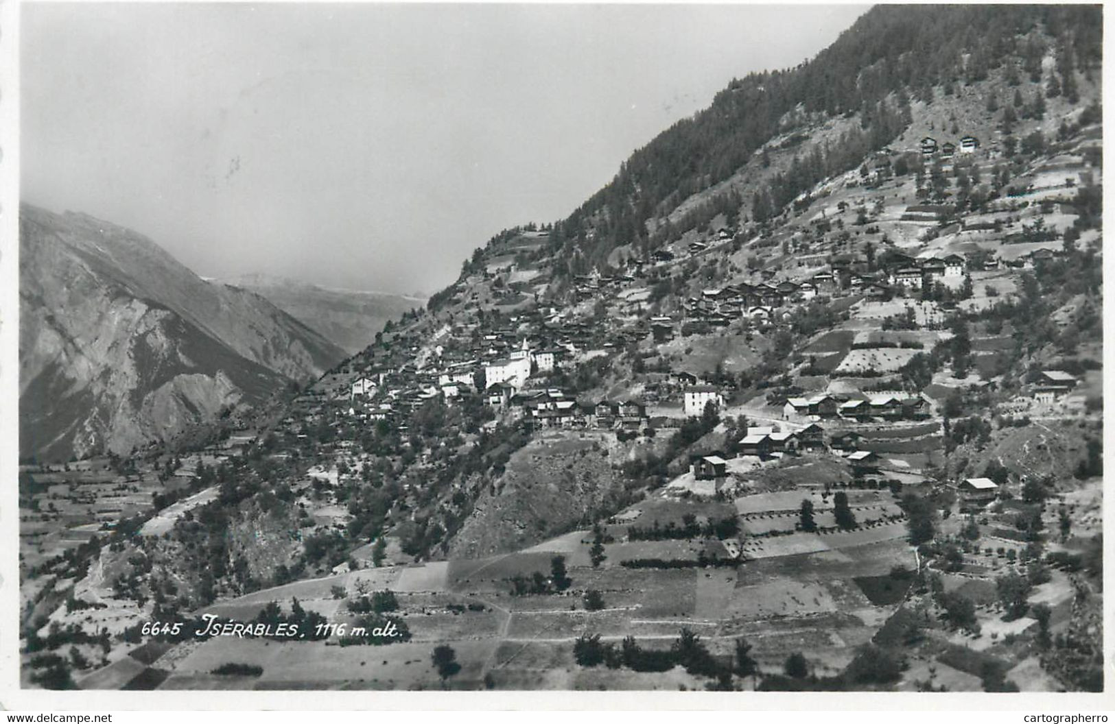 Switzerland Postcard Iserables 1956 Mountain Side - Isérables