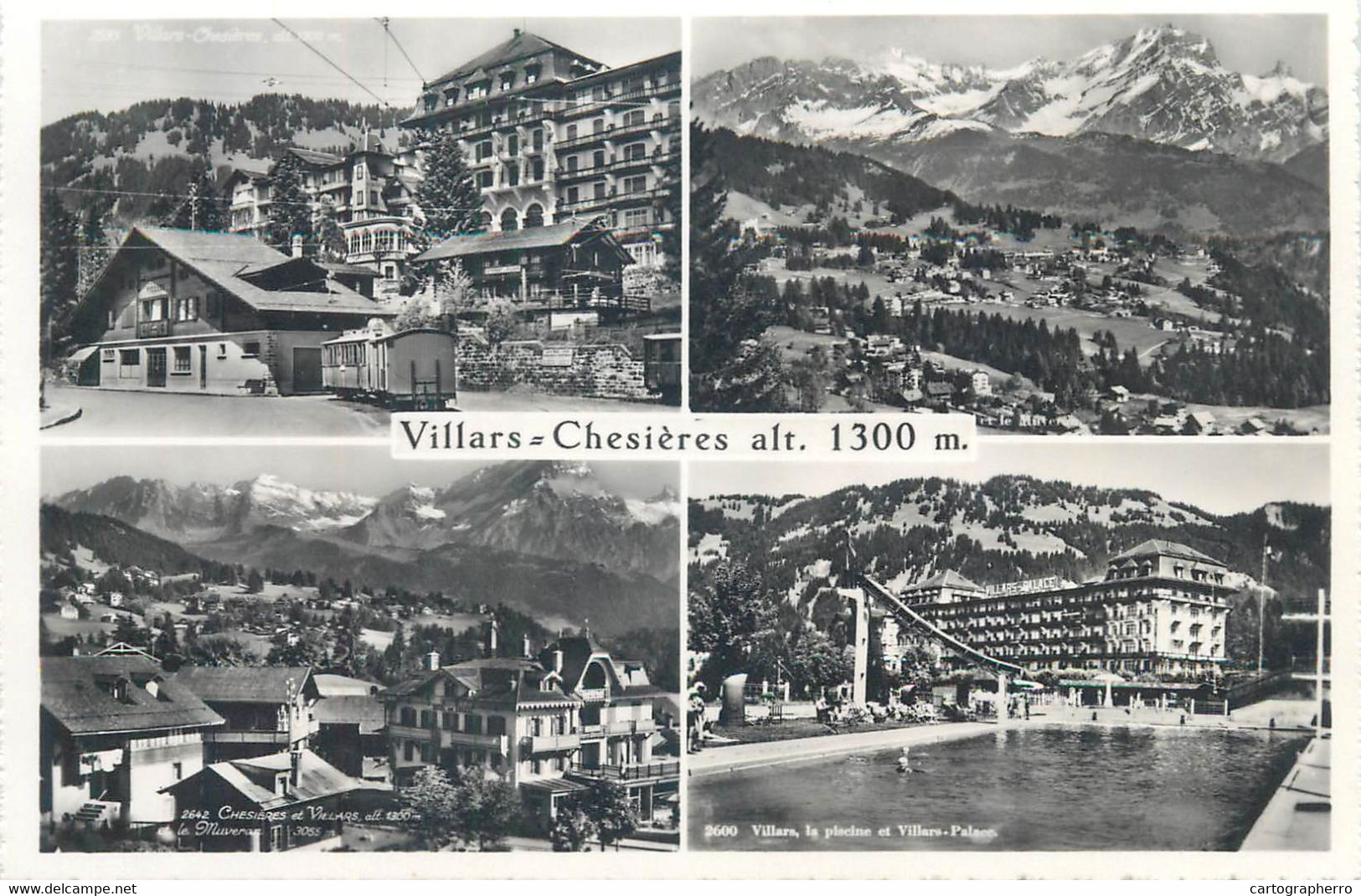 Switzerland Postcard Villars Chesieres Multi View - Villars-les-Moines