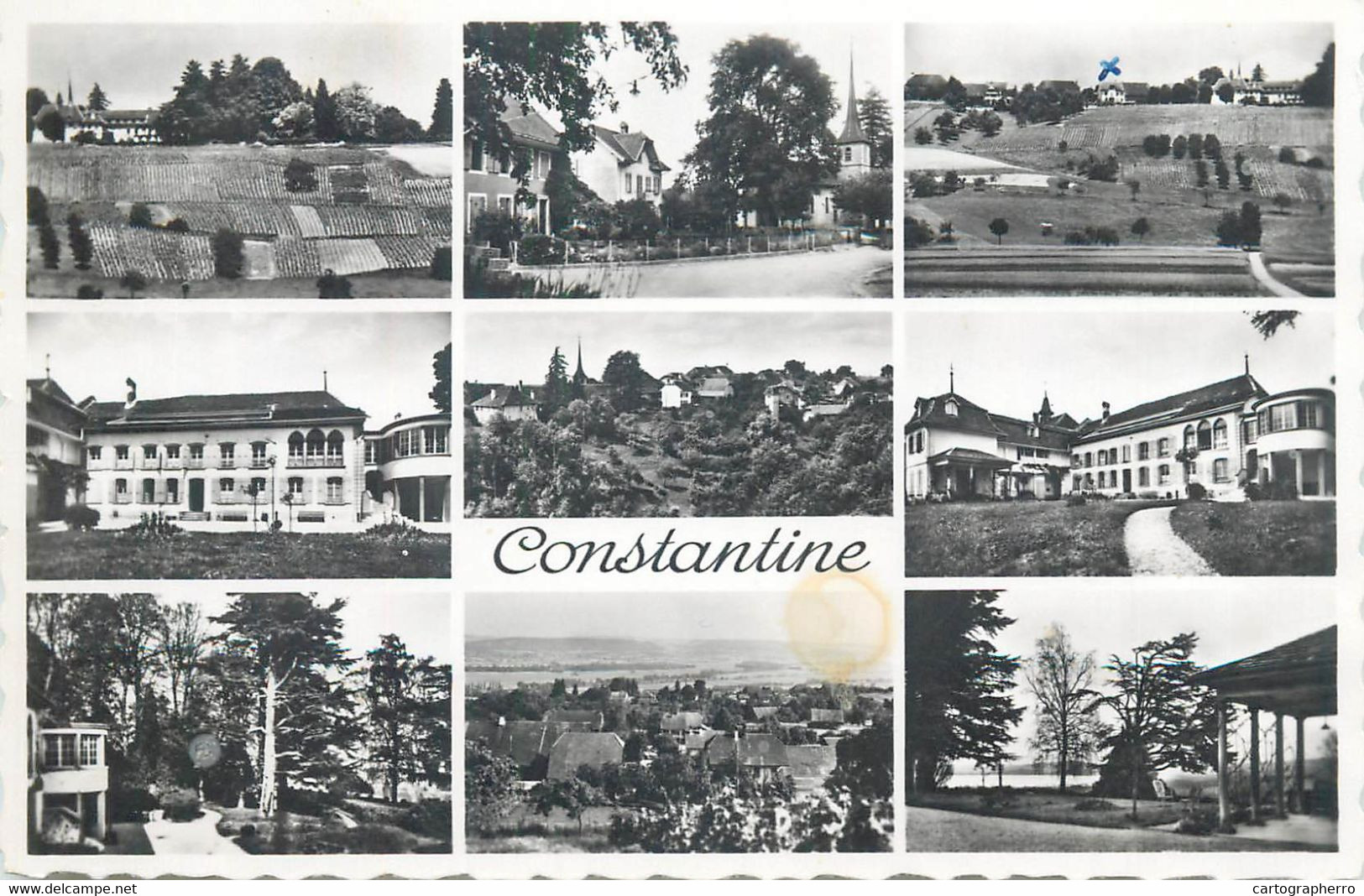 Switzerland Postcard Constantine Multi View 1955 - Constantine