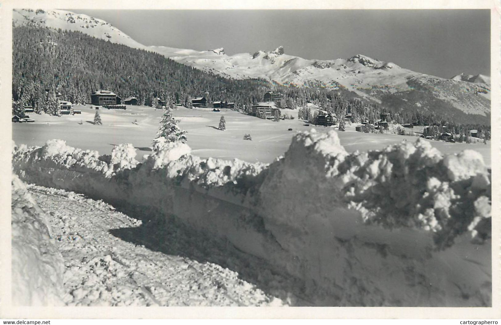 Switzerland Postcard Crans S. Sierre Croix De Chasseurs Hotel Du Park - Crans