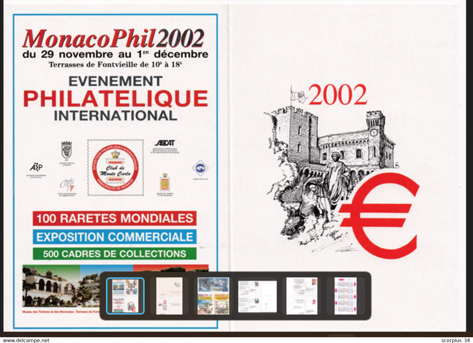 (PH53)  MONACO EVENEMENT PHILATELIQUE INTERNATIONAL 2002 LUXE - Gebraucht