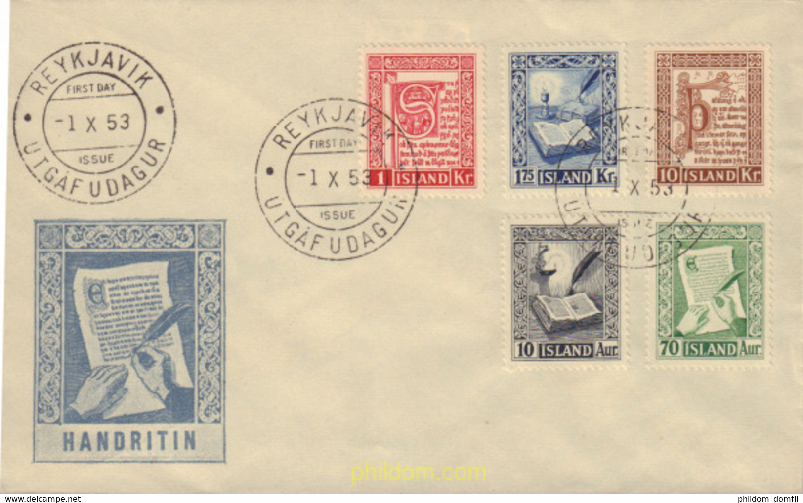 433863 MNH ISLANDIA 1953 MANUSCRITO - Colecciones & Series