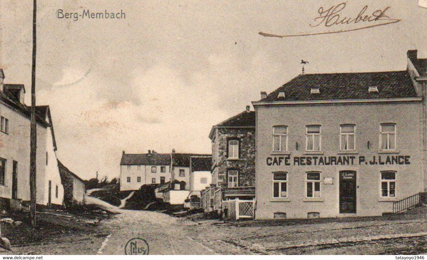Berg Membach   Rare Café Restaurant P.J.Lance Voyagé En 1906 - Baelen
