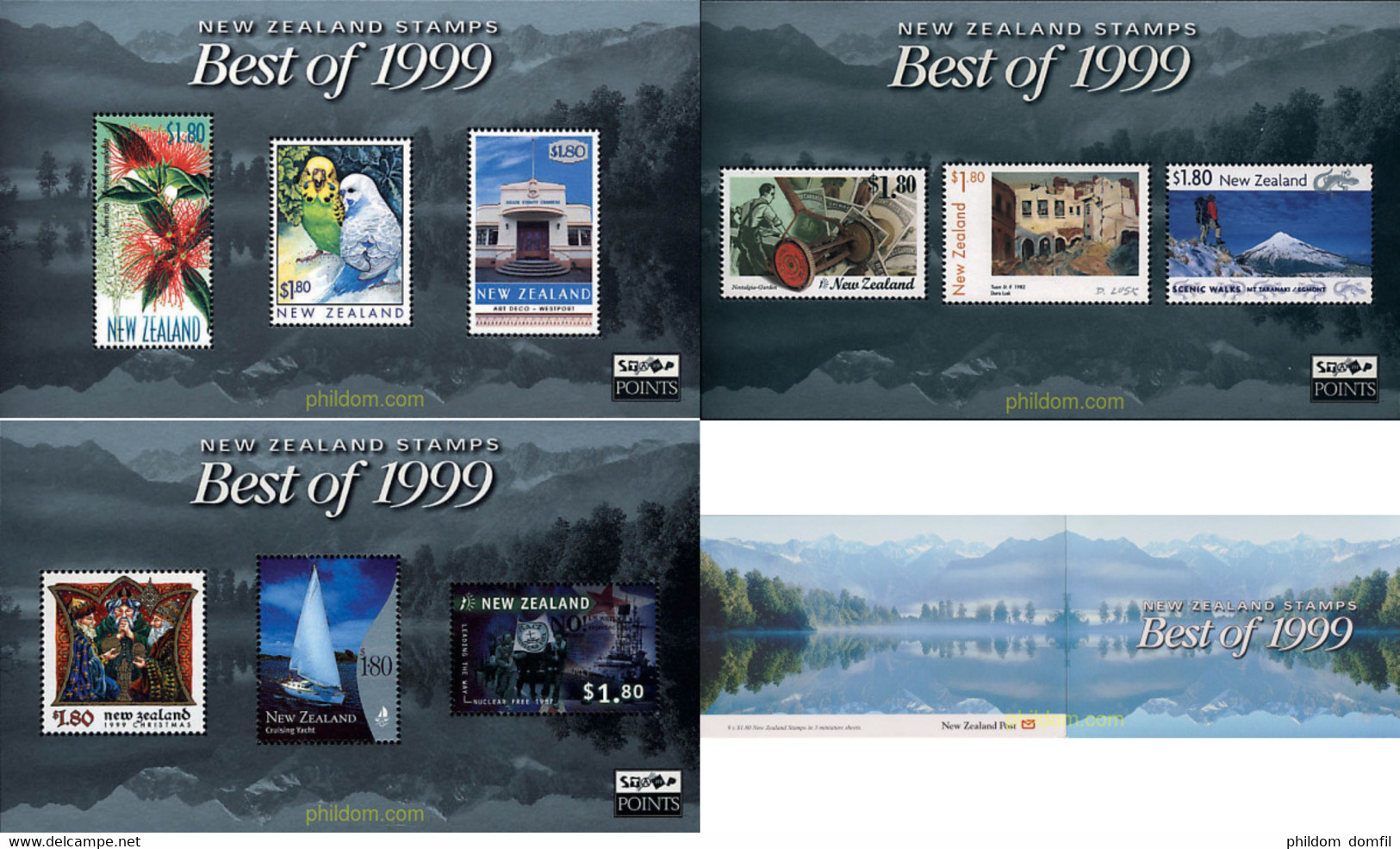 621791 MNH NUEVA ZELANDA 2000 LOS MEJORES SELLOS DEL AÑO 1999 - Abarten Und Kuriositäten