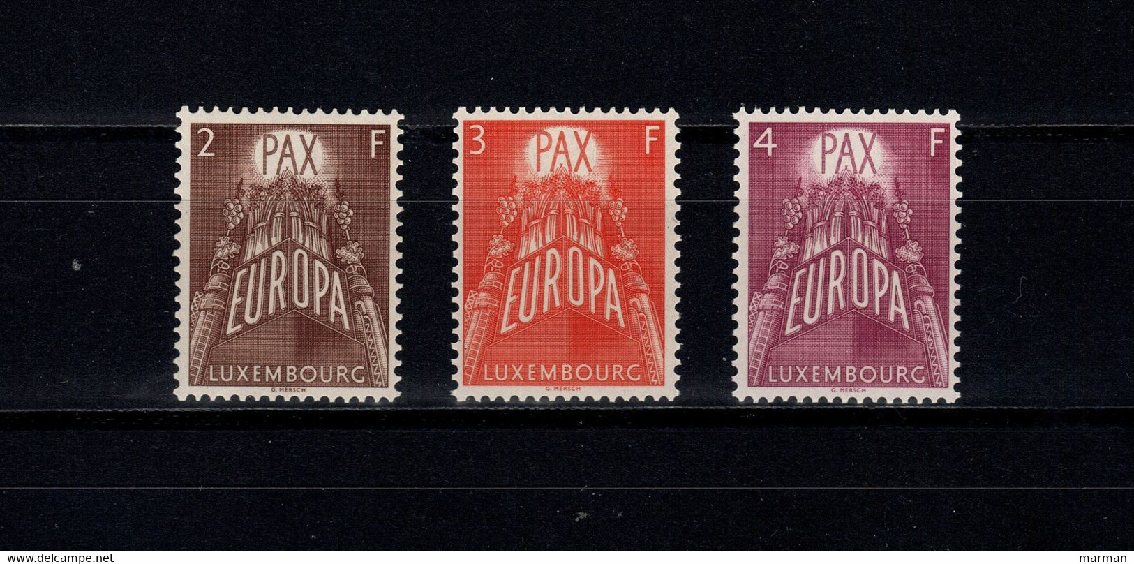 LUSSEMBURGO 1957 Serie Europa-CEPT Fbolli Nuovi **/MNH - 1957