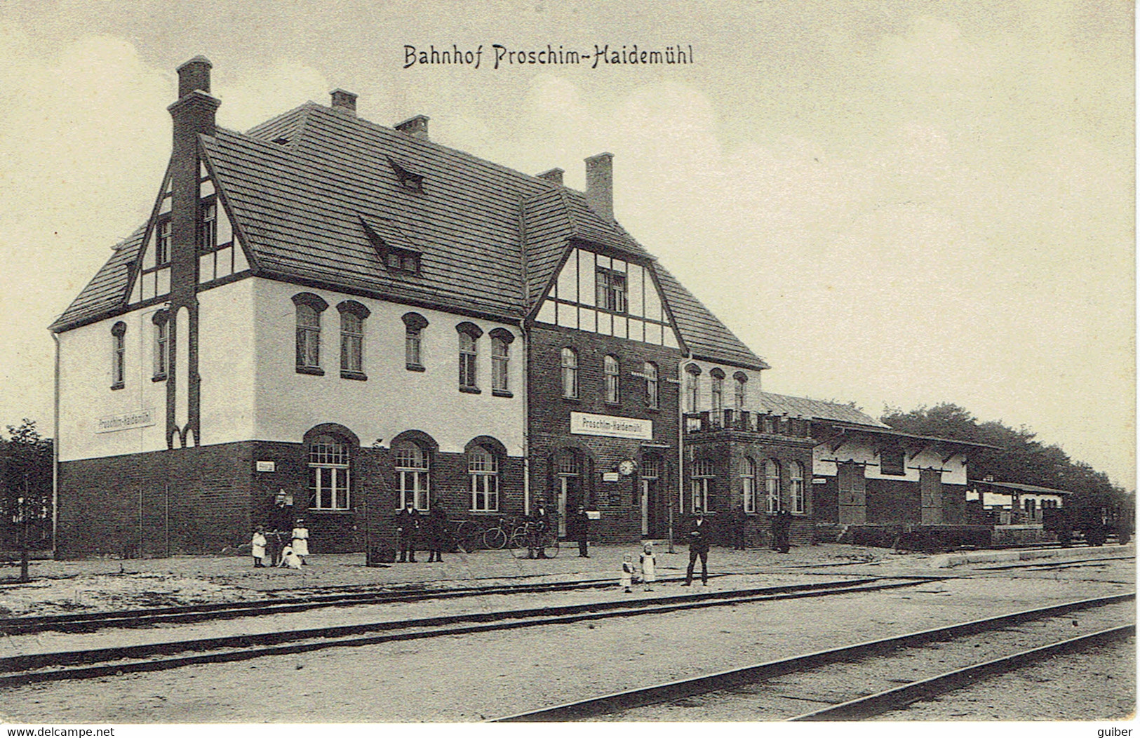 Bahnhof Proschim Haidemuhi Spremberg  Verso Maison Latour  Gand Ombrelles Cannes Parapluies - Neusalza-Spremberg