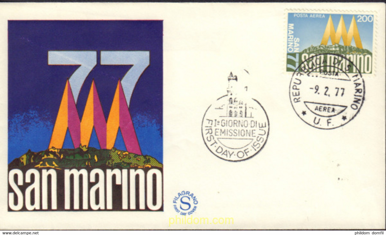 563303 MNH SAN MARINO 1977 EXPOSICION FILATELICA INTERNACIONAL. SAN MARINO 1977 - Usati