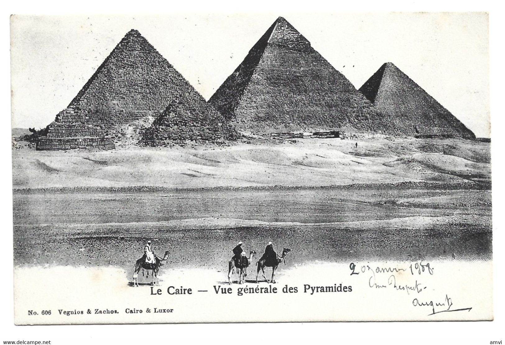 22-11-3340 Le Caire Vue Generale Des Pyramides 1908 - El Cairo