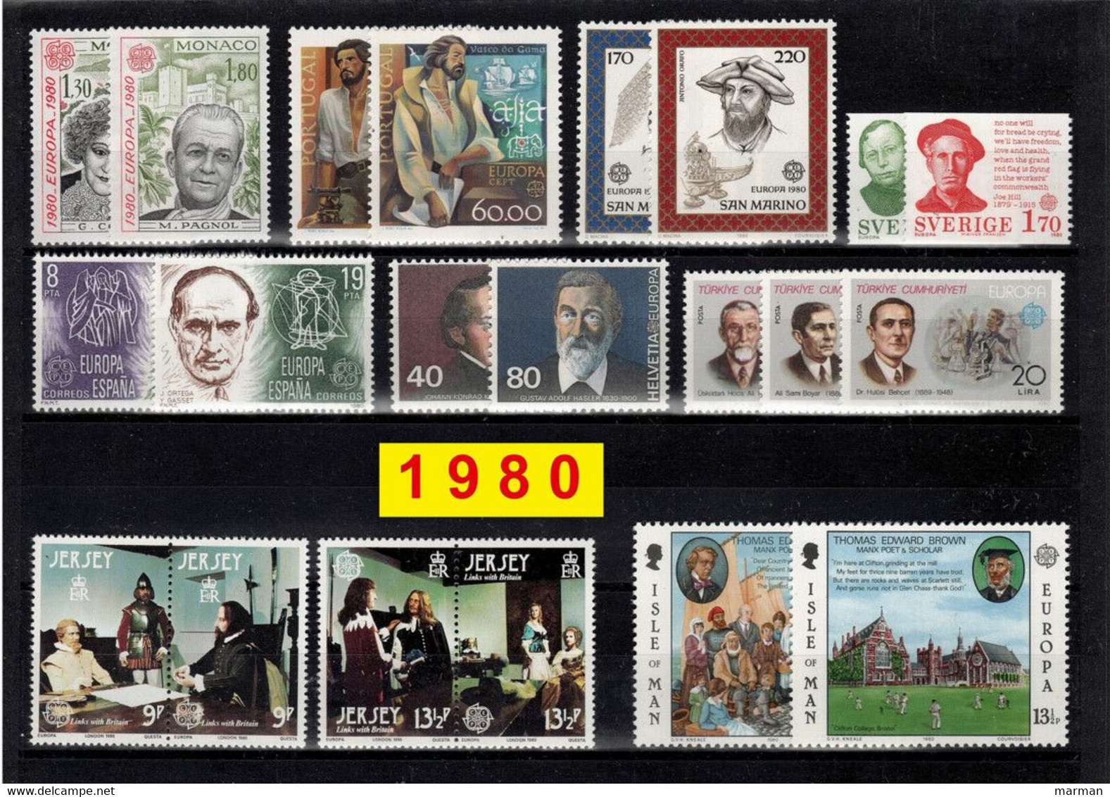 Europa CEPT 1980 Annata COMPLETA 67 Fbolli Nuovi **/MNH - Años Completos