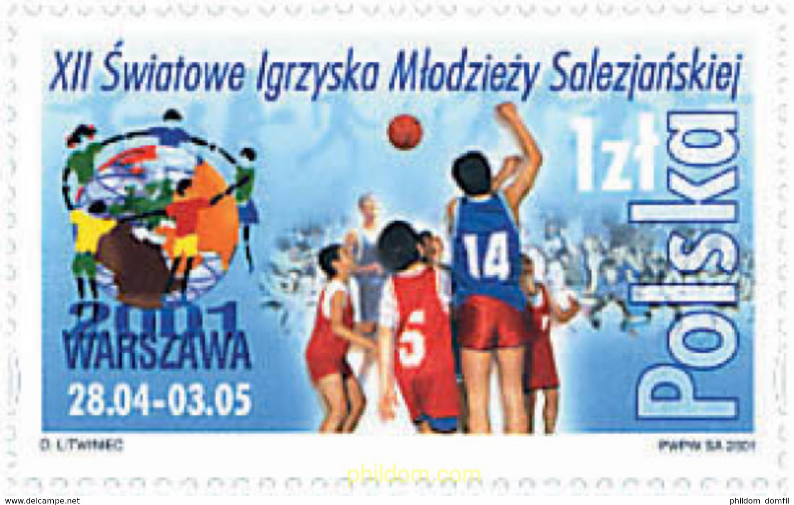 86229 MNH POLONIA 2001 12 CAMPEONATO DE BALONCESTO - Ohne Zuordnung