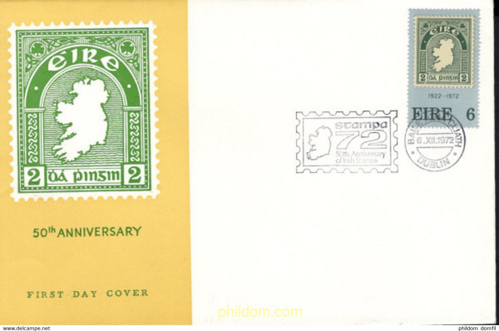 448277 MNH IRLANDA 1972 50 ANIVERSARIO DEL PRIMER SELLO IRLANDES - Collections, Lots & Séries
