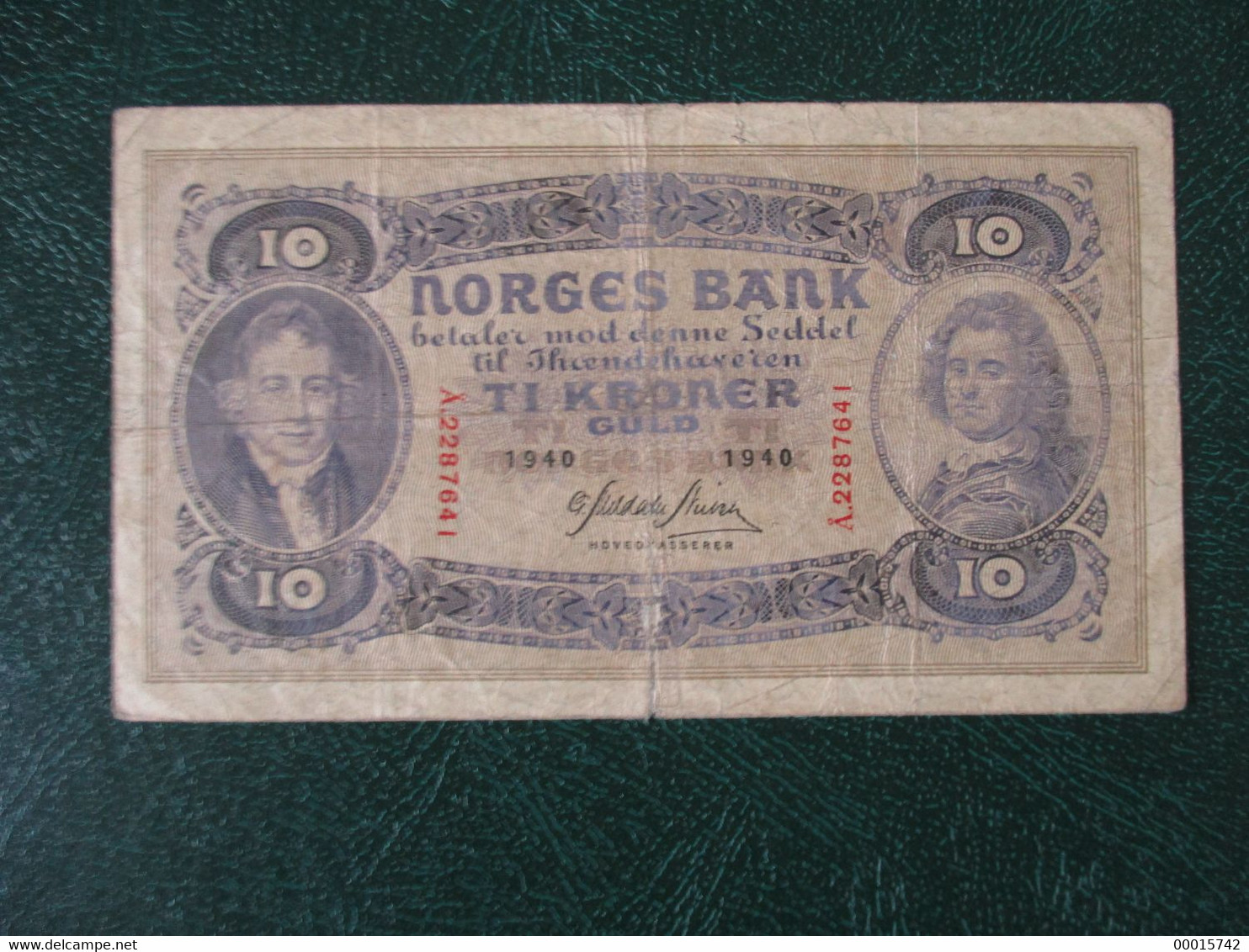 NORWAY 10 KRONER 1940   D-1133 - Norwegen