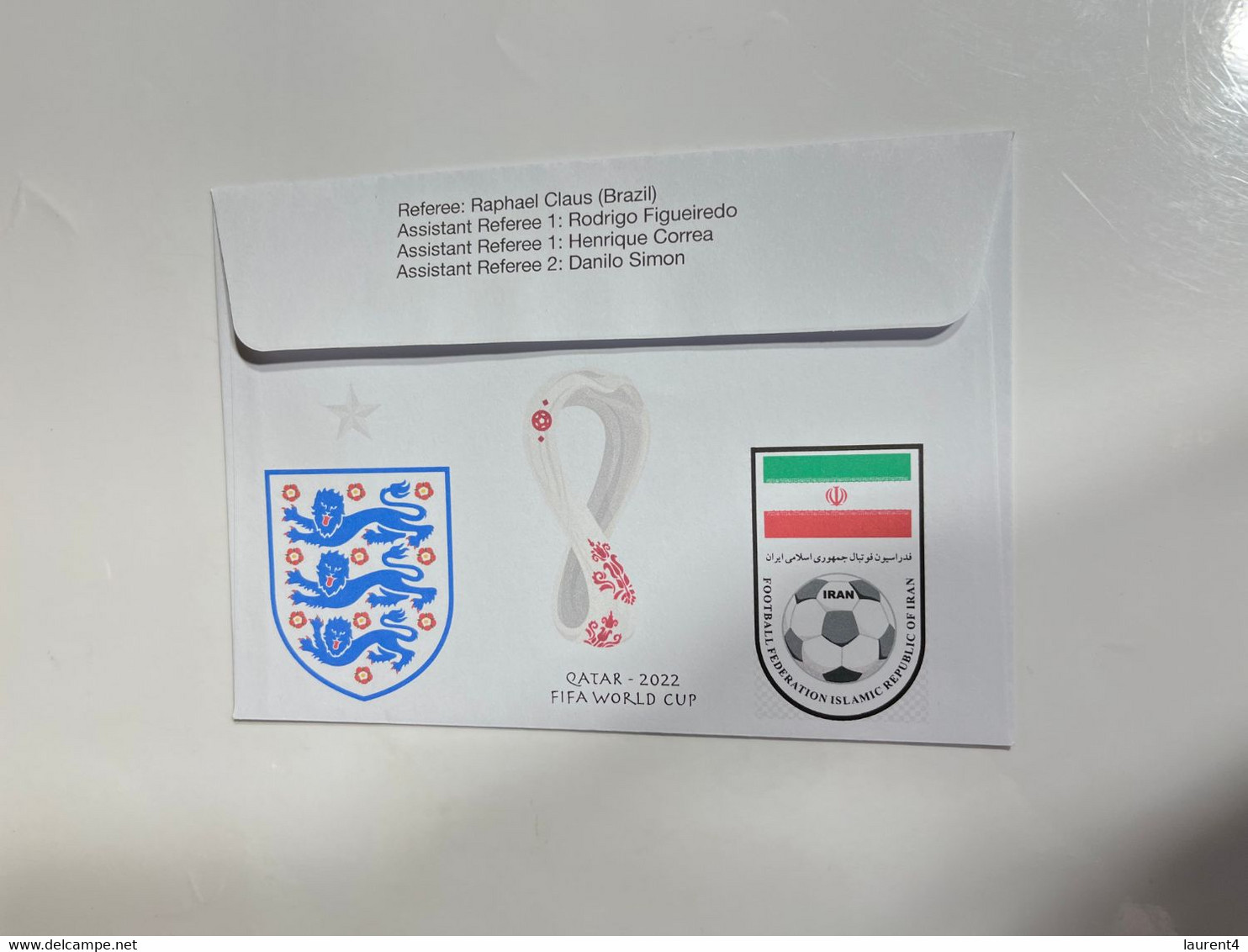 (2 M 39) FIFA World Cup Qatar 2022 - England V Iran - Cover With England Flag + OZ Stamp (21-11-2022) - 2022 – Qatar