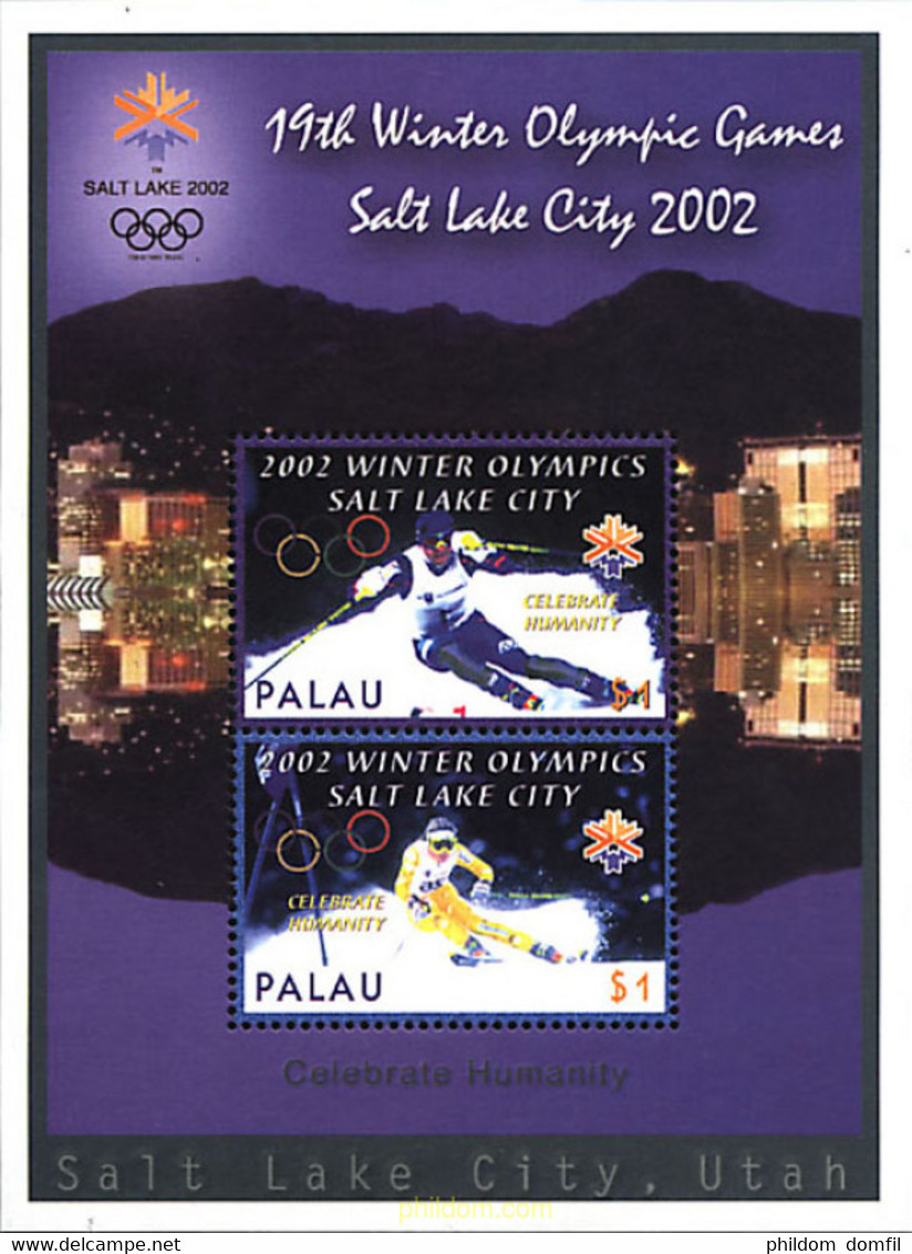 93385 MNH PALAU 2002 19 JUEGOS OLIMPICOS INVIERNO. SALT LAKE CITY 2002 - Invierno 2002: Salt Lake City