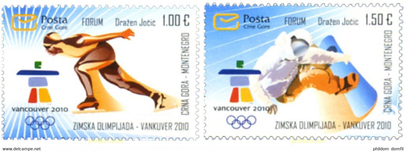 250058 MNH MONTENEGRO 2010 21 JUEGOS OLIMPICOS INVIERNO VANCOUVER 2010 - Hiver 2010: Vancouver