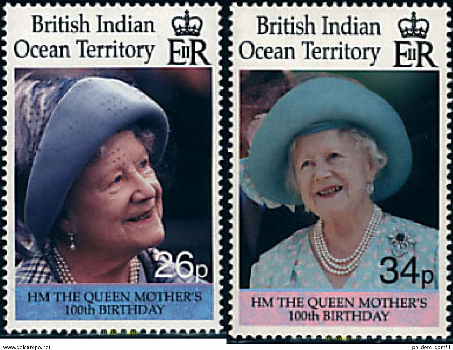 60330 MNH OCEANO INDICO BRITANICO 2000 CENTENARIO DE LA REINA MADRE - British Indian Ocean Territory (BIOT)