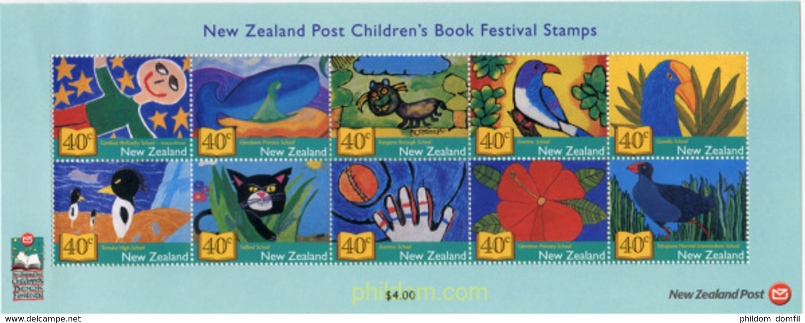 131563 MNH NUEVA ZELANDA 2002 DIBUJOS INFANTILES - Abarten Und Kuriositäten