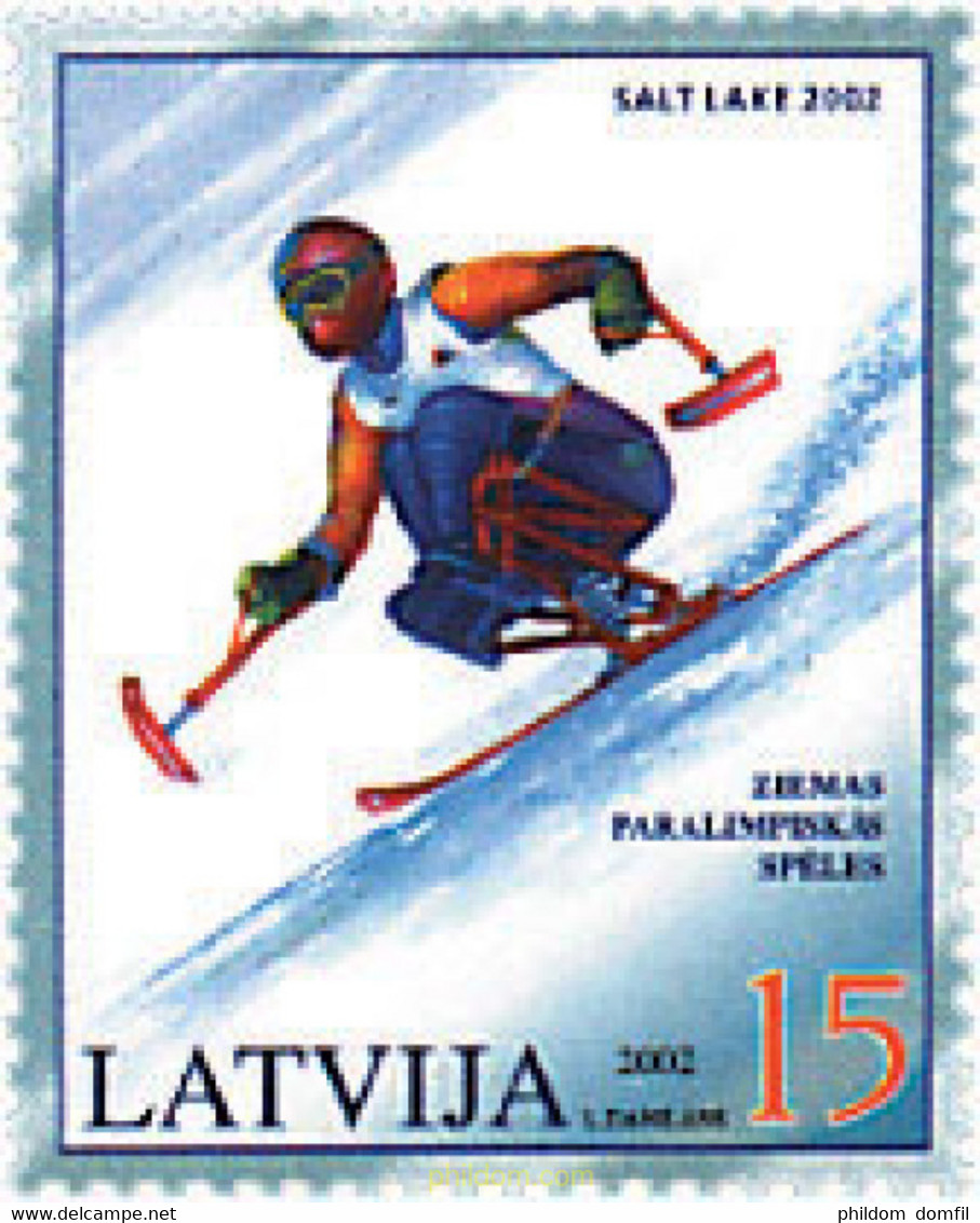 89773 MNH LETONIA 2002 19 JUEGOS OLIMPICOS INVIERNO. SALT LAKE CITY 2002 - Hiver 2002: Salt Lake City