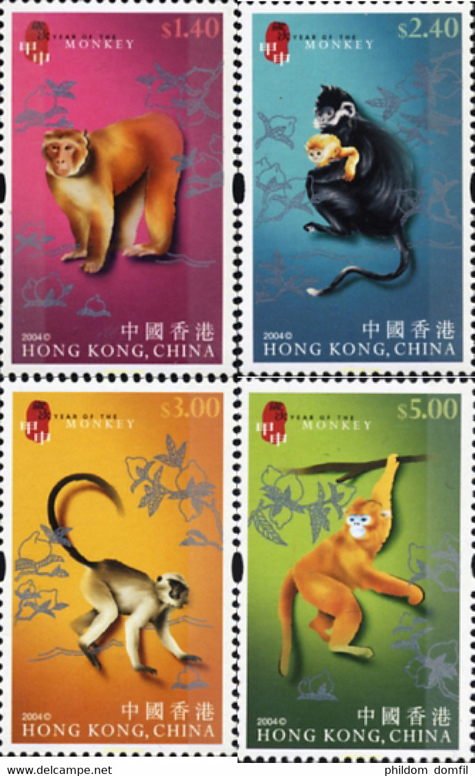 154449 MNH HONG KONG 2004 AÑO LUNAR CHINO - AÑO DEL MONO - Collections, Lots & Séries