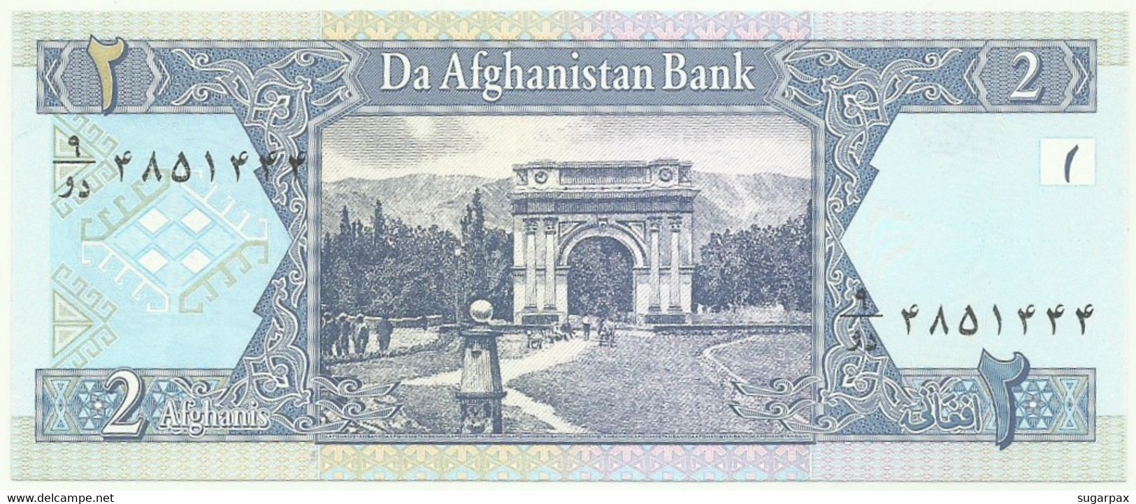 Afghanistan - 2 Afghanis - SH 1381 ( 2002 ) - Pick 65 - Unc. - Série 9 - Afghanistan