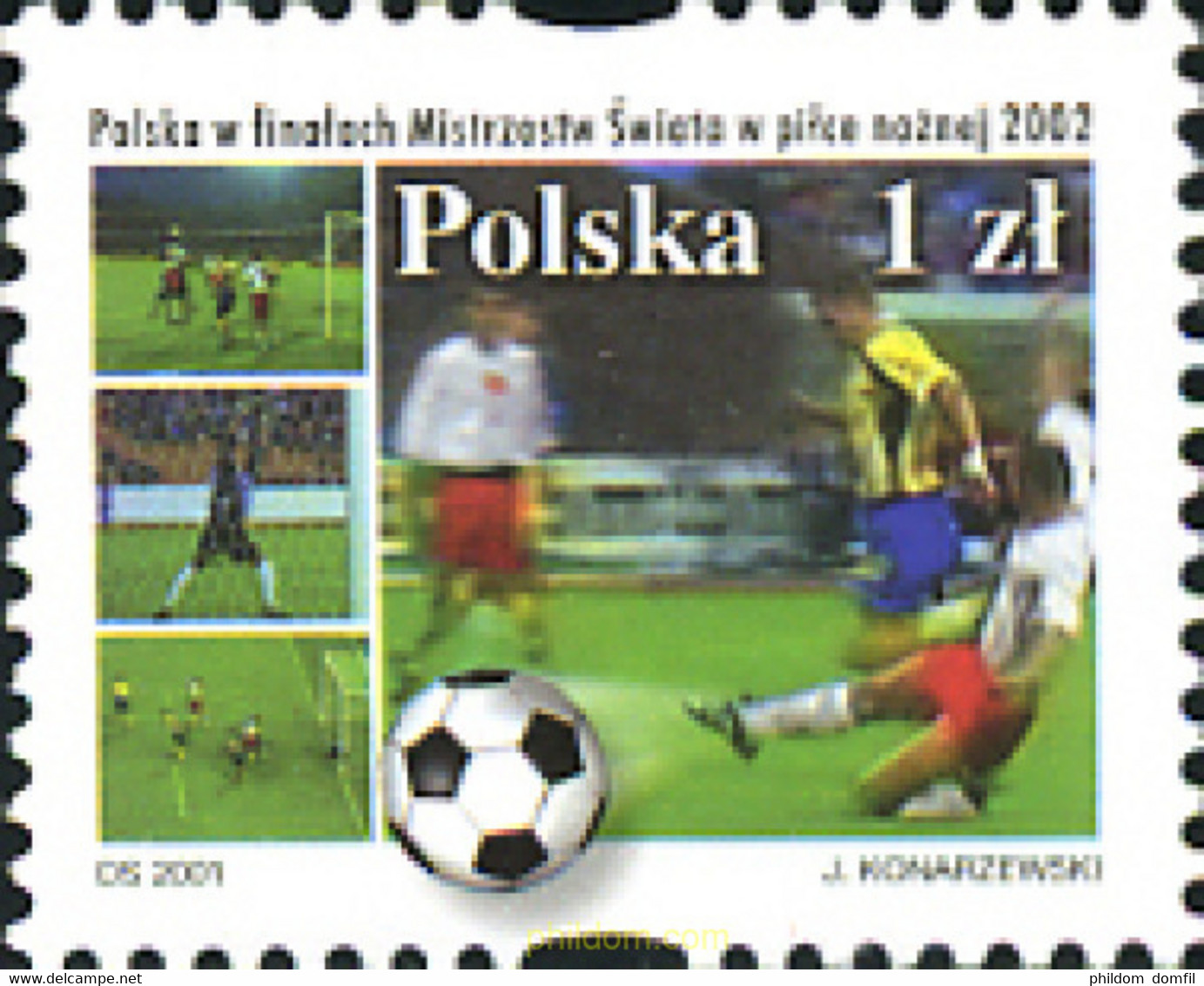 169457 MNH POLONIA 2001 POLONIA EN LA FINAL DEL CAMPEONATO DEL MUNDI DE FUTBOL 2002 - Zonder Classificatie