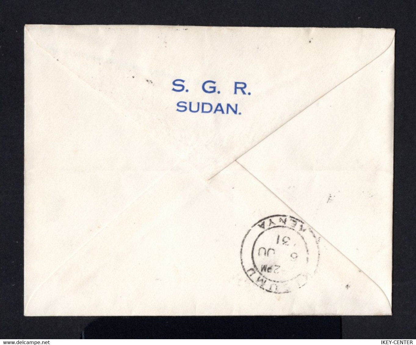 S4845-SUDAN-AIRMAIL COVER KHARTOUM To KISUMU (kenya).1931.WWII.Enveloppe AERIEN SOUDAN - Südsudan