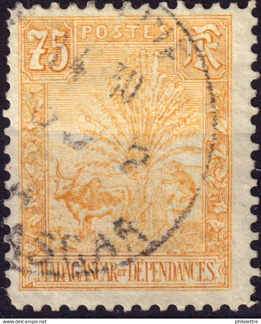 MADAGASCAR - 1903 - Yv.74 Type Ravenala 75c Jaune-orange Obl.° - Voir Scans (c.42€) - Usati