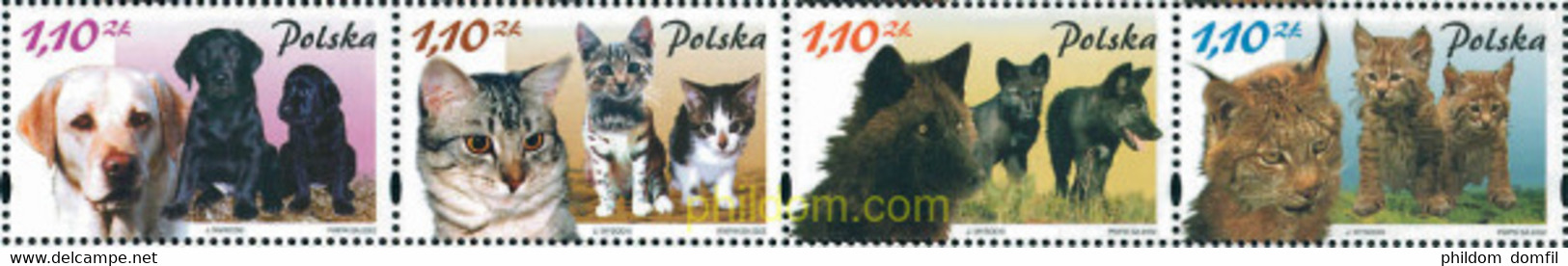 100595 MNH POLONIA 2002 CACHORROS - Ohne Zuordnung