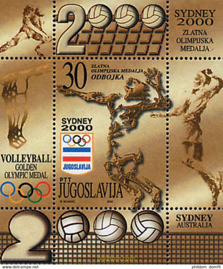 86512 MNH YUGOSLAVIA 2000 MEDALLISTAS DE LOS JUEGOS DE LA 27 OLIMPIADA. SYDNEY 2000 - Used Stamps