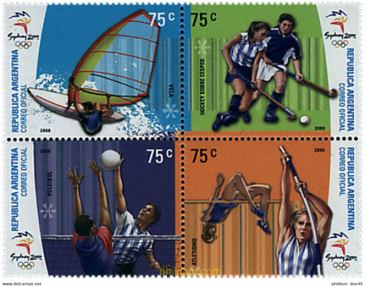 5438 MNH ARGENTINA 2000 27 JUEGOS OLIMPICOS VERANO SYDNEY 2000 - Oblitérés