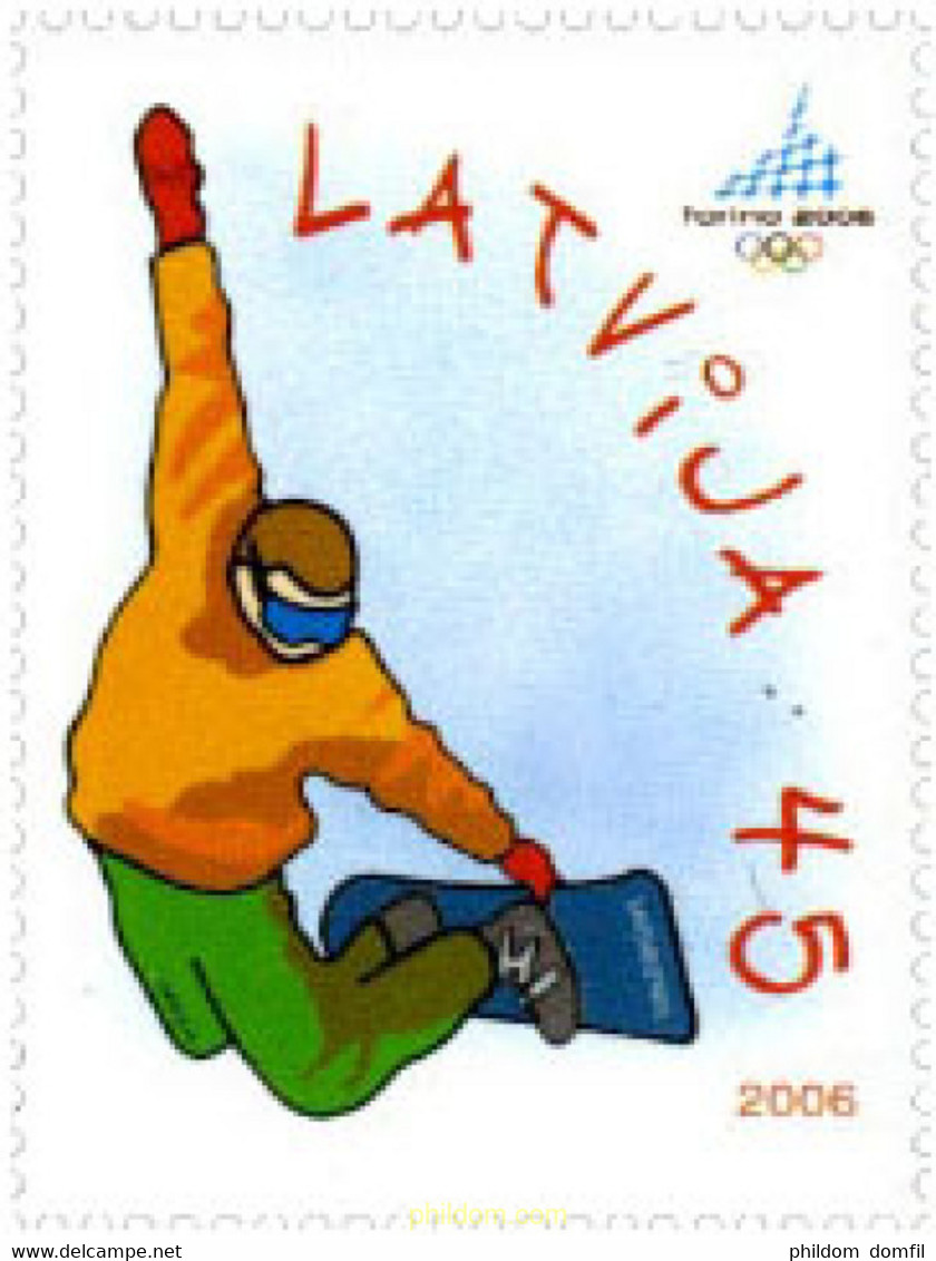 190955 MNH LETONIA 2006 20 JUEGOS OLIMPICOS INVIERNO TURIN 2006 - Winter 2006: Turin