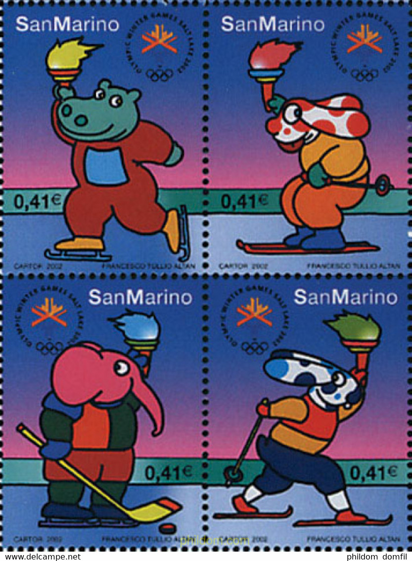 4840 MNH SAN MARINO 2002 19 JUEGOS OLIMPICOS INVIERNO. SALT LAKE CITY 2002 - Usados