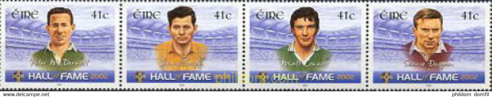 147108 MNH IRLANDA 2002 SALON DE LA FAMA 2002 - Collections, Lots & Séries