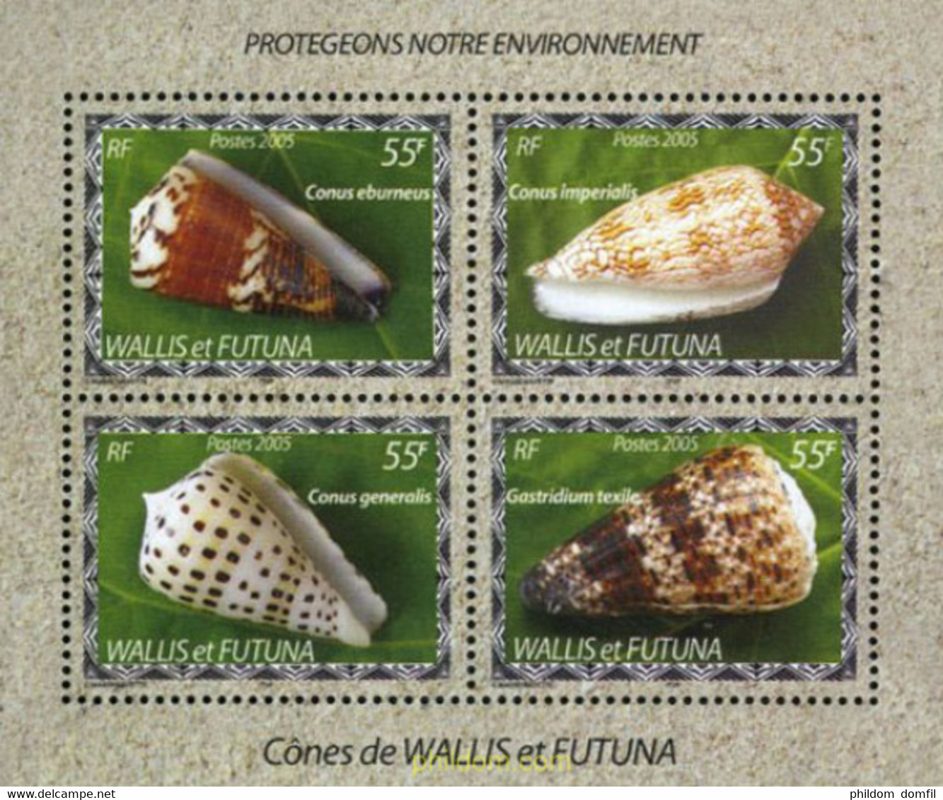 152838 MNH WALLIS Y FUTUNA 2005 CONCHAS - Gebruikt