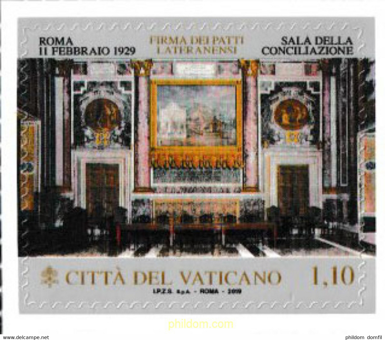 601583 MNH VATICANO 2019 ANIVERSARIO DEL ACUERDO DE LATRAN Y DE LA FUNDACION DEL ESTADO DE LA CIUDAD DEL VATICANO - Usati