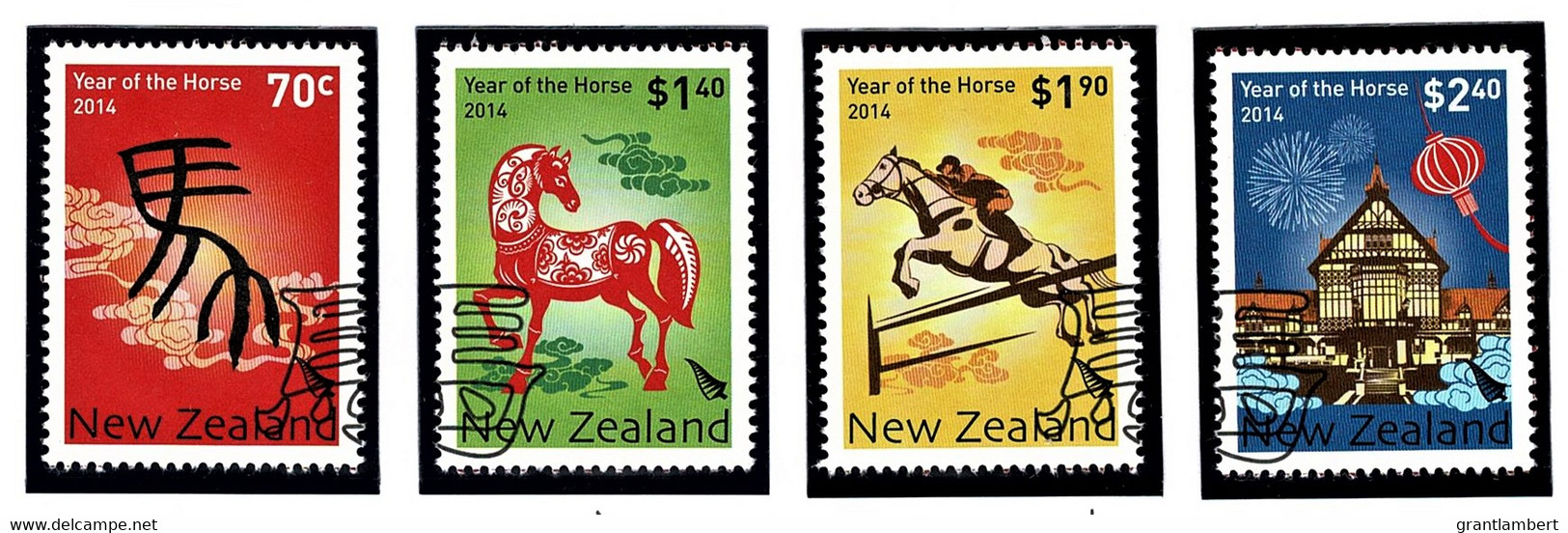 New Zealand 2014 Year Of The Horse Set Of 4 Used - Gebraucht