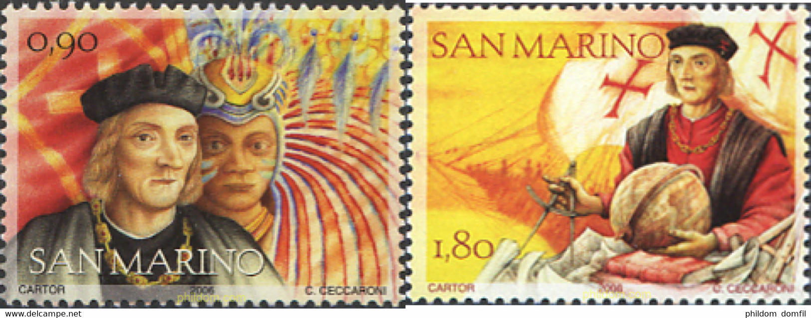 195560 MNH SAN MARINO 2006 CRISTOBAL COLON - Usados