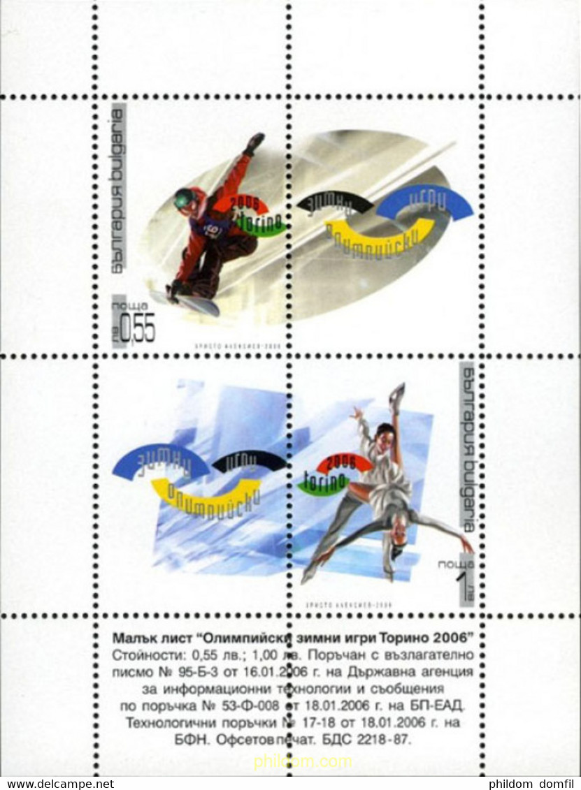 189782 MNH BULGARIA 2006 20 JUEGOS OLIMPICOS INVIERNO TURIN 2006 - Winter 2006: Turin