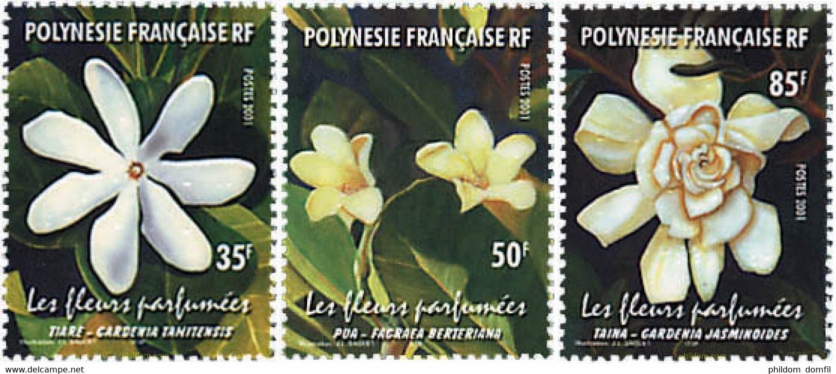 88609 MNH POLINESIA FRANCESA 2001 FLORES PERFUMADAS - Gebraucht