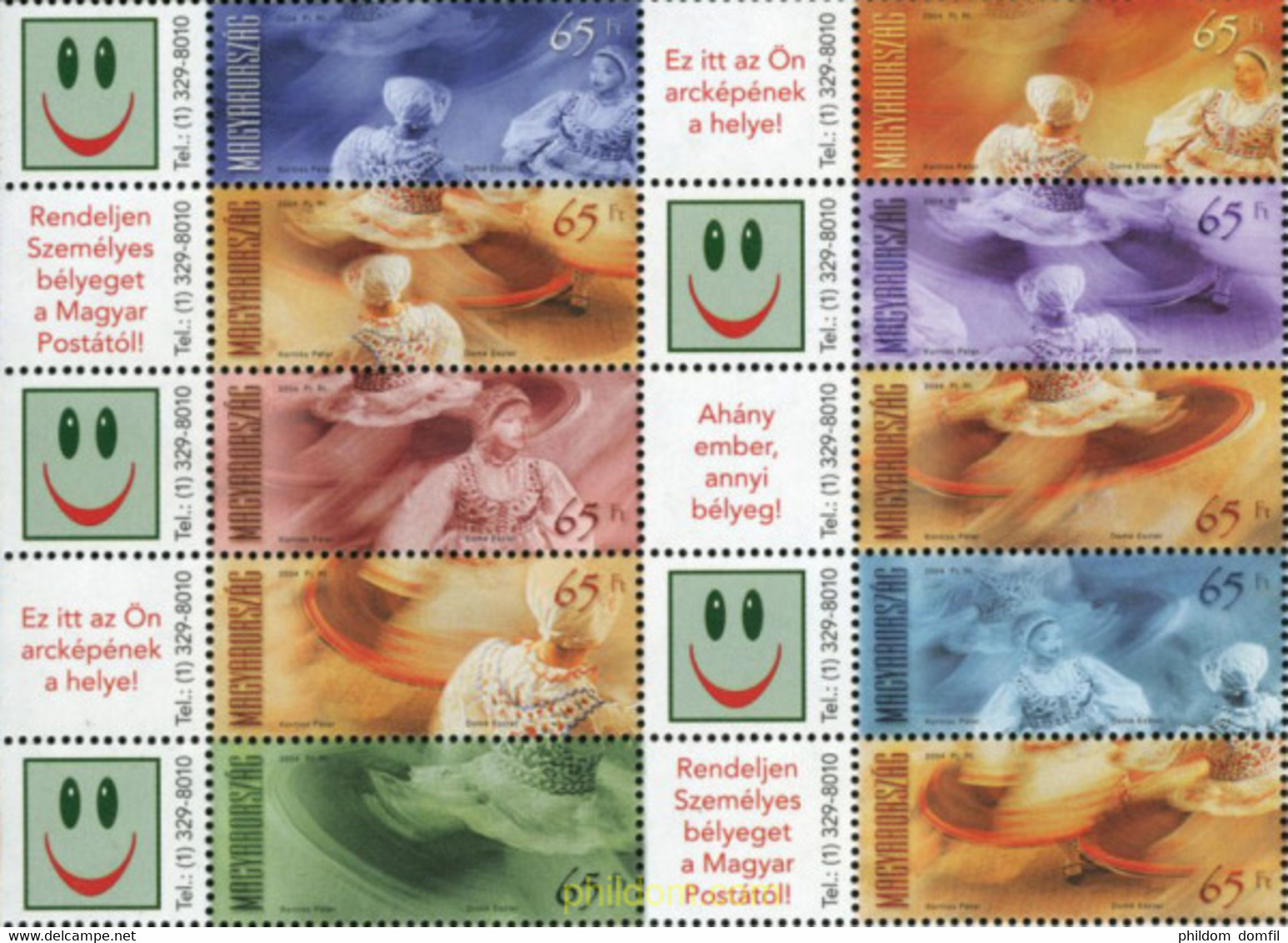 313695 MNH HUNGRIA 2004 3 FESTIVAL DE FOLCLORE MUNDIAL - Used Stamps