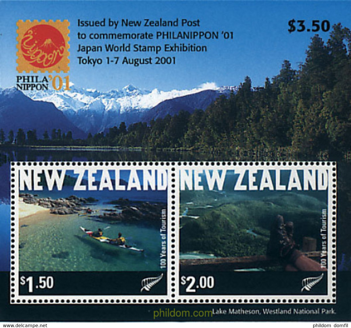 80526 MNH NUEVA ZELANDA 2001 PHILANIPPON 01. EXPOSICION FILATELICA INTERNACIONAL - Variétés Et Curiosités