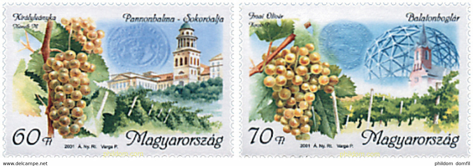 78220 MNH HUNGRIA 2001 ZONAS VINICOLAS - Gebruikt