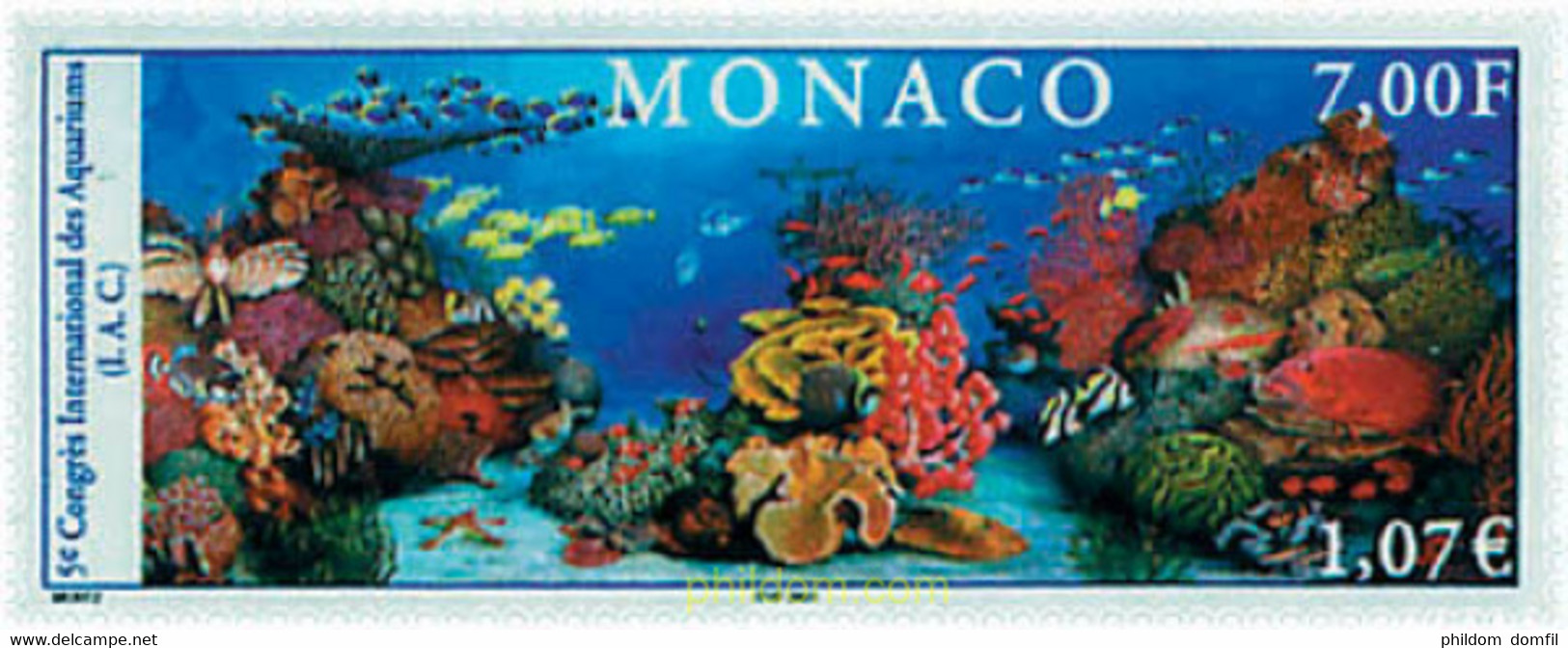 61470 MNH MONACO 2000 5 CONGRESO INTERNACIONAL DE ACUARIOS - Other & Unclassified