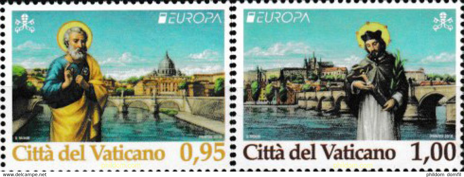 606248 MNH VATICANO 2018 EUROPA CEPT 2018 - PUENTES - Gebruikt